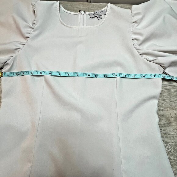 HAYDEN Blouse Womens M Ivory White Butterfly Sleeve Princess Seam Formal - Picture 13 of 16